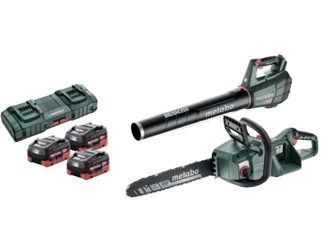 Metabo MET18BL23HD5.5HG 2 x 18V Brushless Chainsaw & 18V Brushless Leaf Blower Kit - AIMS Industrial Supplies