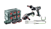 Metabo MET18BL2MB2HD5.5JK 18V Brushless 125mm Angle Grinder, 3 Speed Hammer Drill Kit - AIMS Industrial Supplies
