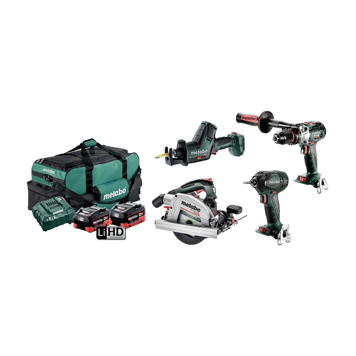 Metabo MET18BL4LB2HD5.5DP 18V 5.5Ah Cordless Brushless 4 Piece Kit - AU68402650