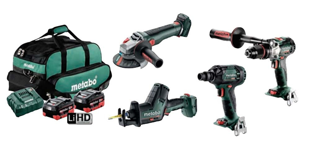 Metabo MET18BL4SB2HD5.5ES 18V 5.5Ah Cordless Brushless 4 Piece Kit - AU684029501