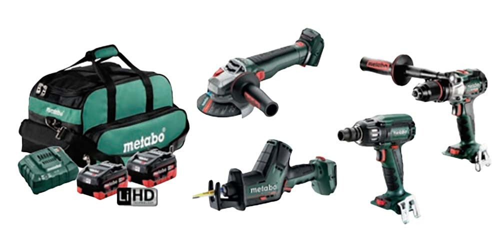 Metabo MET18BL4SB2HD5.5ET 5.5Ah Cordless Brushless 4 Piece Kit - AU684030501