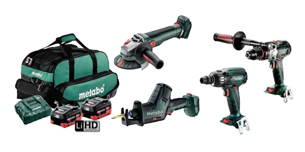 Metabo MET18BL4SB2HD5.5EU 18V 5.5Ah Cordless Brushless 4 Piece Kit - AU684031501