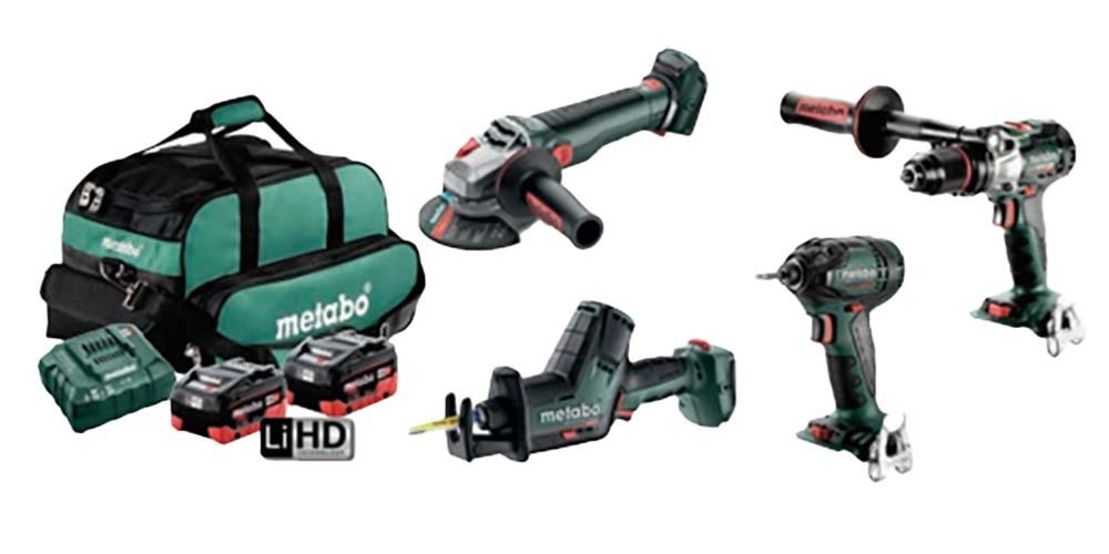 Metabo MET18BL4SB2HD5.5EQ 18V 5.5Ah Cordless Brushless 4 Piece Kit - AU68402750 - AIMS Industrial Supplies