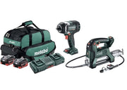 Metabo MET18MX2SB2HD5.5FA 18V Brushless 1/2" Impact Wrench & Grease Gun Kit - AIMS Industrial Supplies