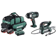 Metabo MET18MX2SB2HD5.5HE 18V Brushless 3/4" Impact Wrench 1750Nm & Grease Gun Kit - AIMS Industrial Supplies