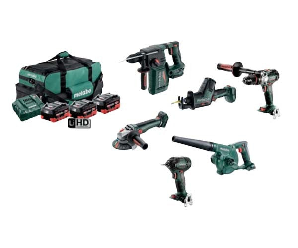 Metabo MET18MX6LB3HD5.5EW 18V 5.5Ah Cordless Brushless 6 Piece Kit - AU686009501