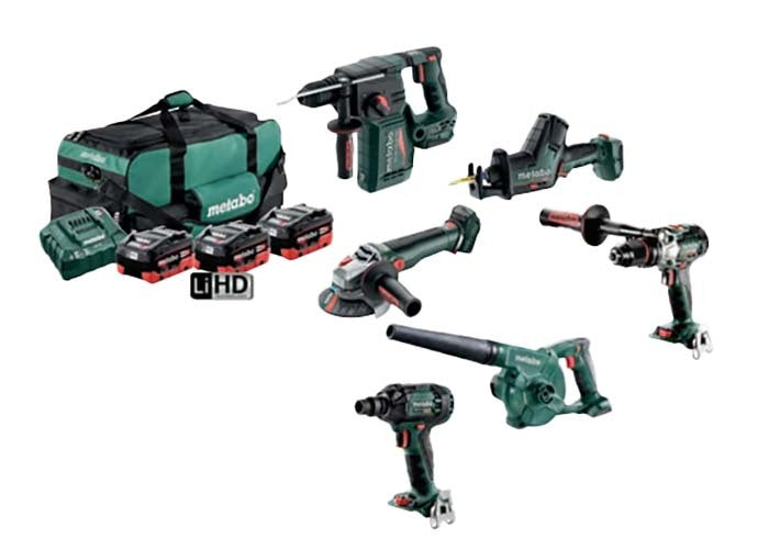 Metabo MET18MX6LB3HD5.5EZ 18V 5.5Ah Cordless Brushless 6 Piece Kit - AU686012501