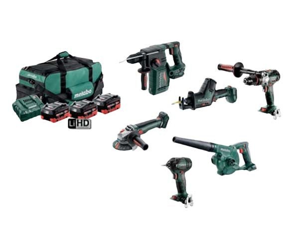 Metabo MET18MX6LB3HD5.5EW 18V 5.5Ah Cordless Brushless 6 Piece Kit - AU68600950 - AIMS Industrial Supplies
