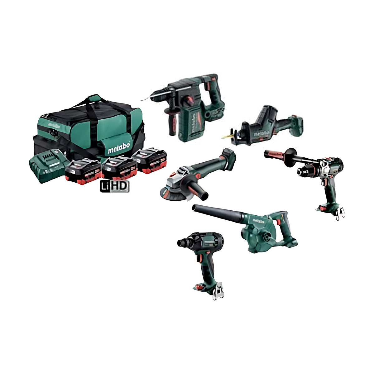 Metabo MET18MX6LB3HD5.5EZ 18V 5.5Ah Cordless Brushless 6 Piece Kit - AU68601250