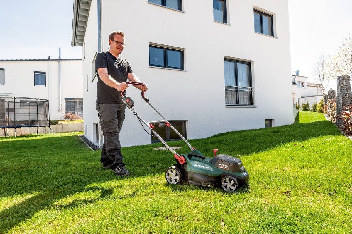 Metabo RM 36-18 LTX BL 36 Twin 18V 360mm Cordless Lawn Mower (Tool Only) - 601716850 - AIMS Industrial Supplies
