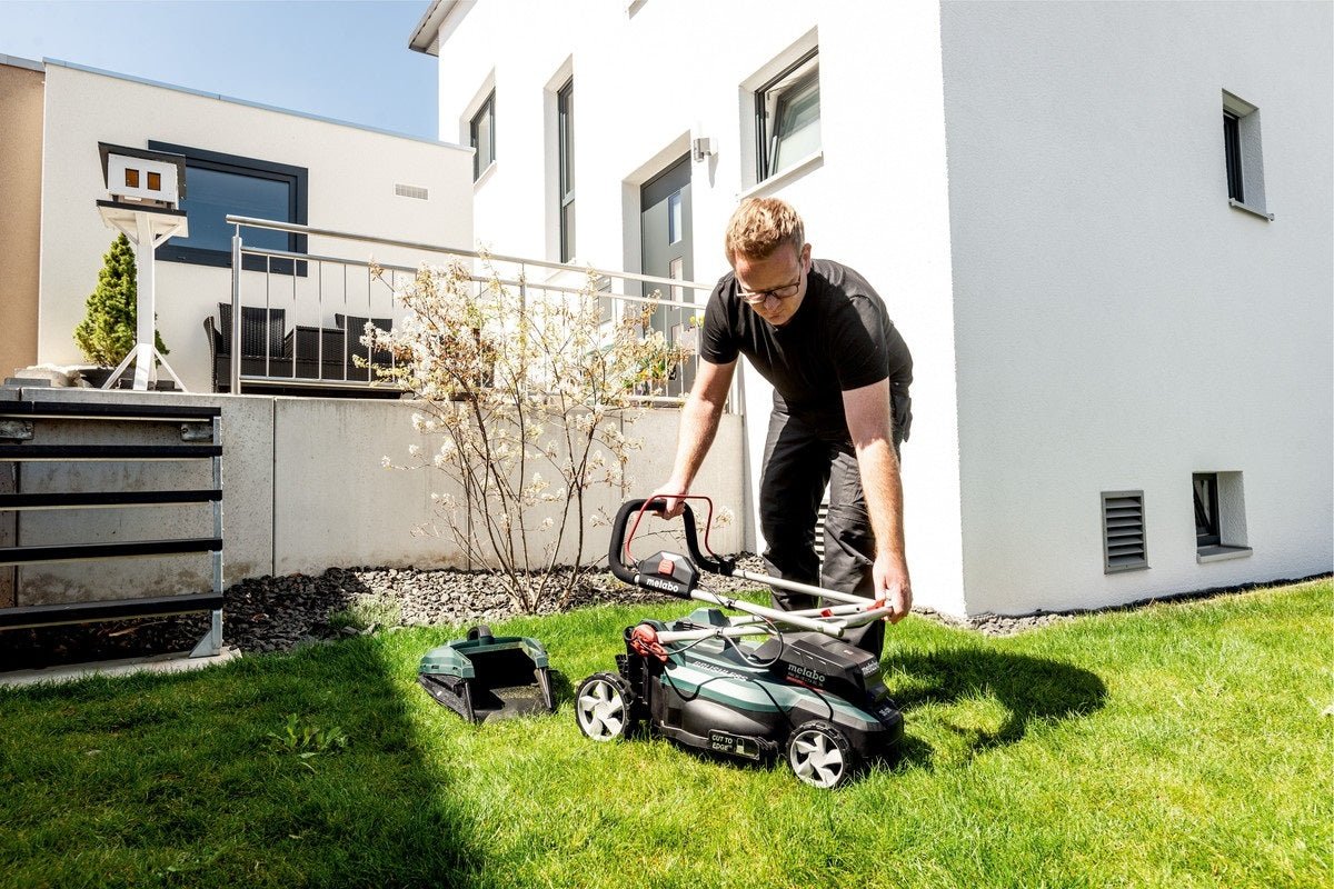 Metabo RM 36-18 LTX BL 36 Twin 18V 360mm Cordless Lawn Mower (Tool Only) - 601716850 - AIMS Industrial Supplies