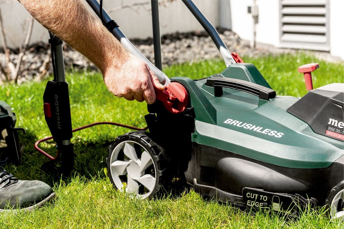 Metabo RM 36-18 LTX BL 36 Twin 18V 360mm Cordless Lawn Mower (Tool Only) - 601716850 - AIMS Industrial Supplies