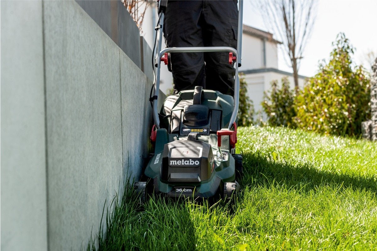 Metabo RM 36-18 LTX BL 36 Twin 18V 360mm Cordless Lawn Mower (Tool Only) - 601716850 - AIMS Industrial Supplies
