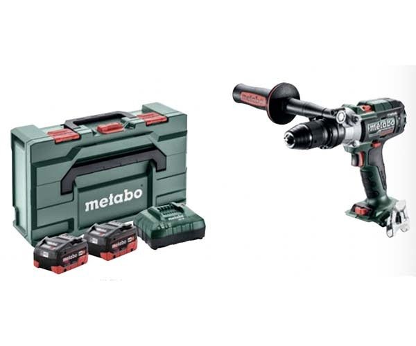 Metabo SB 18 LTX - 3 BL I Metal MB 5.5 K 18V Brushless 3 Speed Hammer Drill W/ Anti - Kick - Back Kit - AIMS Industrial Supplies