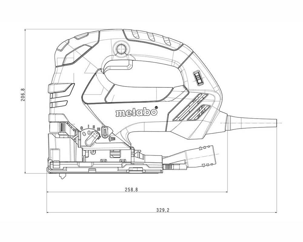Metabo STEB 140 Plus 750W D-Handle Jigsaw 6014045002