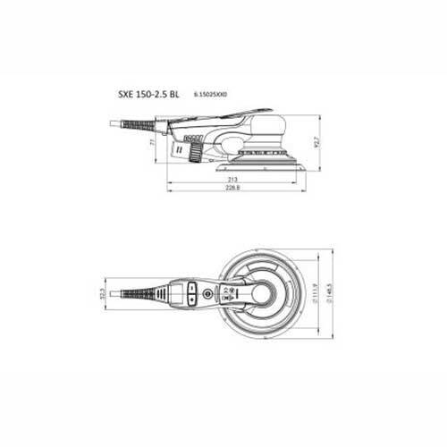 Metabo SXE BL Random Orbital Sander - AIMS Industrial Supplies