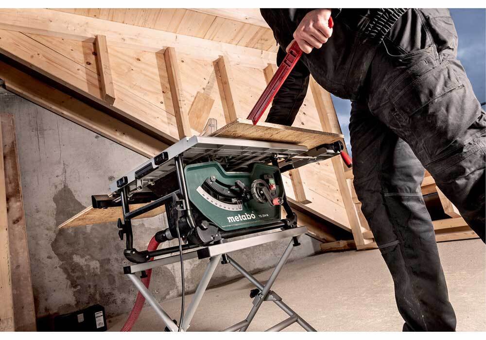 Metabo Table Saw 669 x 748 x 334mm, TCT Blade 254 x 30mm - TS 254 M - AIMS Industrial Supplies
