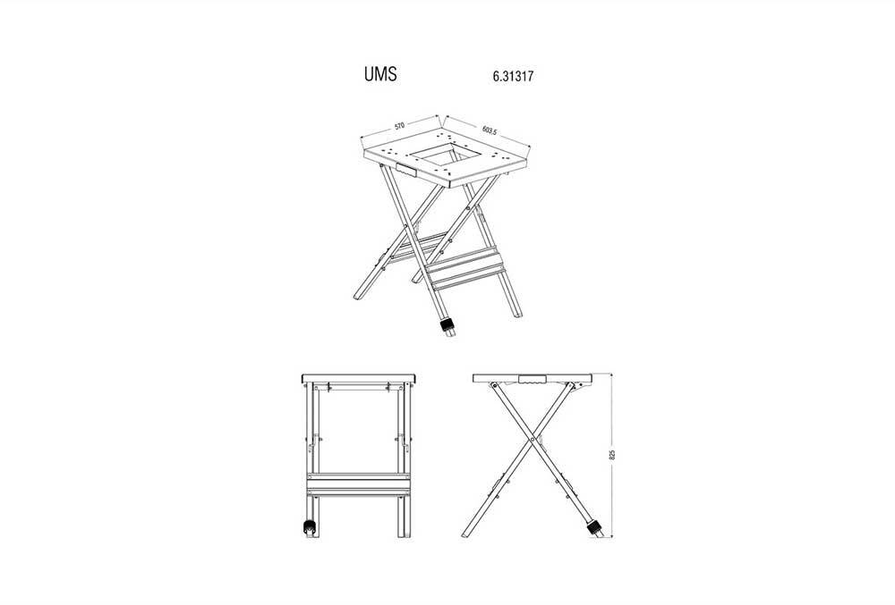Metabo UMS Machine Stand Suitable For Metabo Mitre Saws & Band Saws 631317000 - AIMS Industrial Supplies