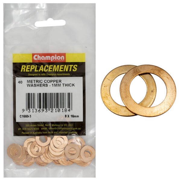 Metric Copper Washer Assortment Refill - AIMS Industrial Supplies