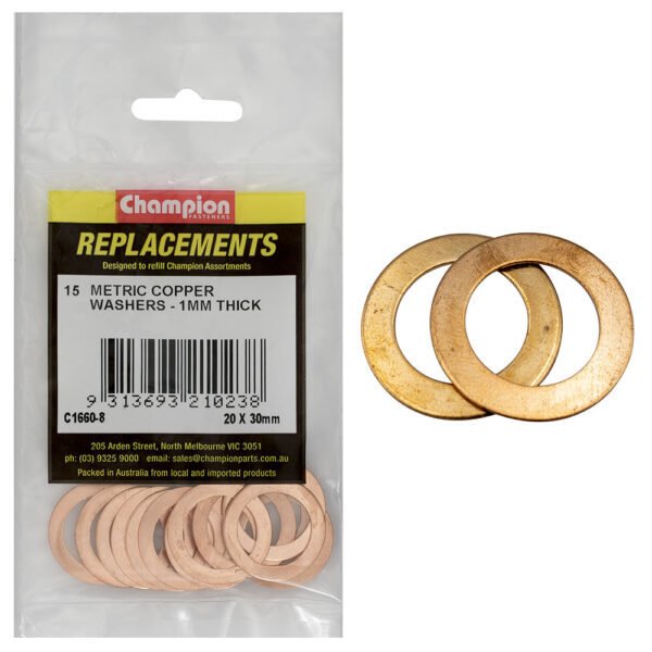 Metric Copper Washer Assortment Refill - AIMS Industrial Supplies