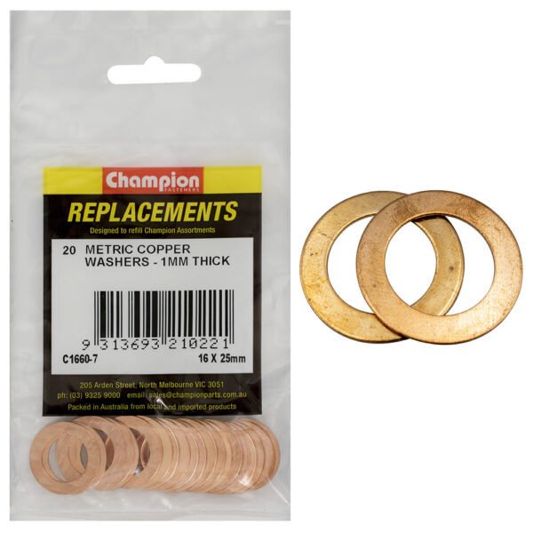 Metric Copper Washer Assortment Refill - AIMS Industrial Supplies