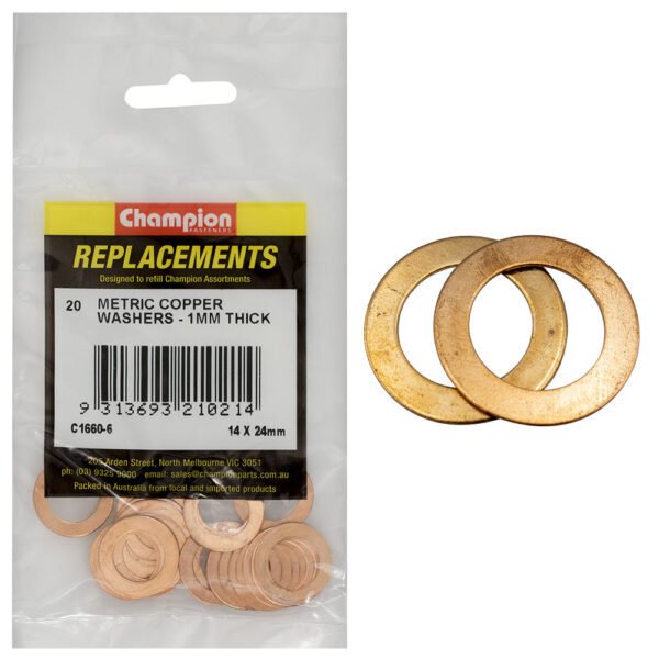 Metric Copper Washer Assortment Refill - AIMS Industrial Supplies