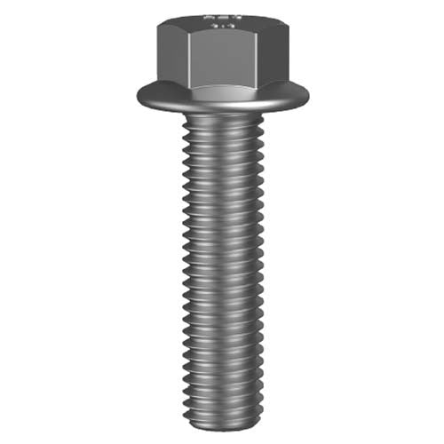 Metric Fine Hex Flanged Bolt Serrated CL 8.8 Zinc Yellow - AIMS Industrial Supplies