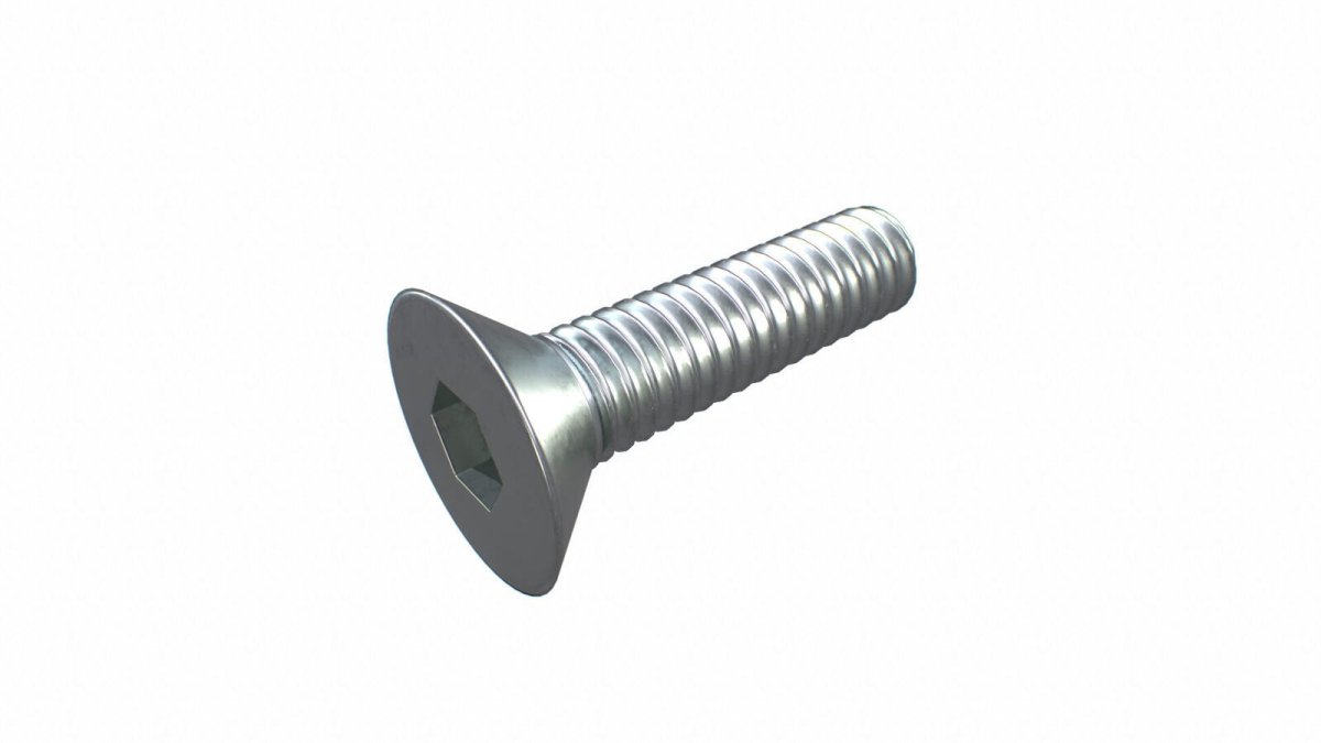 Metric Flat Head Socket Screw - Grade 12.9 Alloy Steel Zinc Finish - AIMS Industrial Supplies