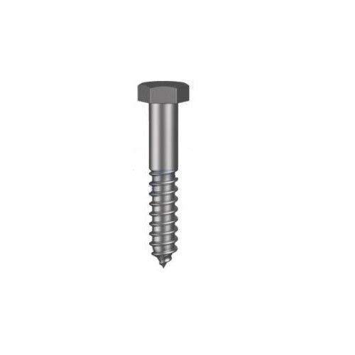 Metric Hex Coach Screw - Grade 4.6 Mild Steel Galvanised Finish - AIMS Industrial Supplies