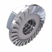 Metric Hex Serrated Flange Nut - 304 Stainless Steel - AIMS Industrial Supplies