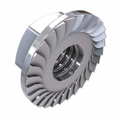 Metric Hex Serrated Flange Nut - 316 Stainless Steel - AIMS Industrial Supplies