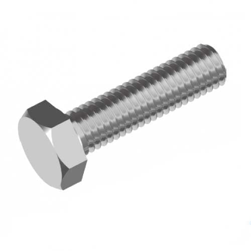 Metric Hex Set Bolt (Full Thread) - 304 Stainless Steel - AIMS Industrial Supplies