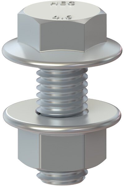 Metric Purlin Flange Bolt & Nut Kit - Grade 4.6 Mild Steel Zinc Finish - AIMS Industrial Supplies