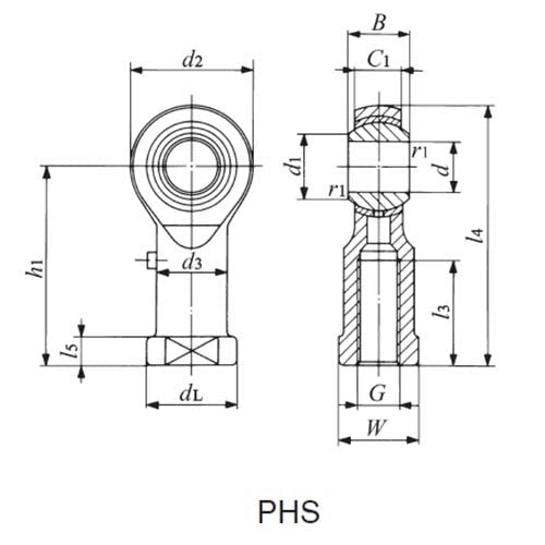Metric Rod End Female Left Hand - AIMS Industrial Supplies