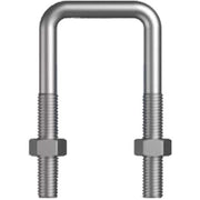 Metric U Bolt Square Kit Mild Steel Zinc Plated - AIMS Industrial Supplies