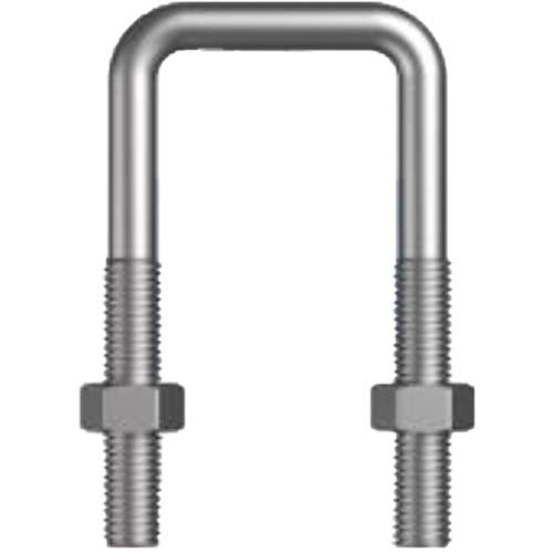 Metric U Bolt Square Kit Mild Steel Zinc Plated - AIMS Industrial Supplies