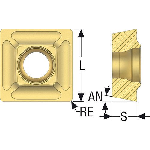 Milling Insert SPMX T25M Grade - AIMS Industrial Supplies