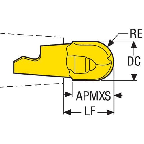 Minimaster Ballnose Insert F30M M - Edge Geometry (Copy Milling) - AIMS Industrial Supplies
