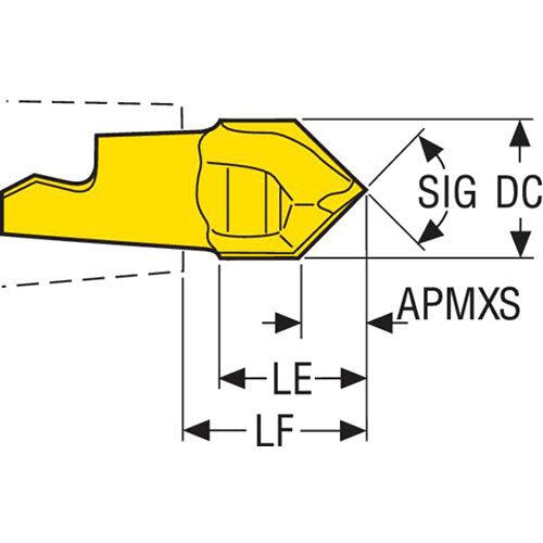 Minimaster Centre Drilling Insert T60M (90° SIG) - AIMS Industrial Supplies