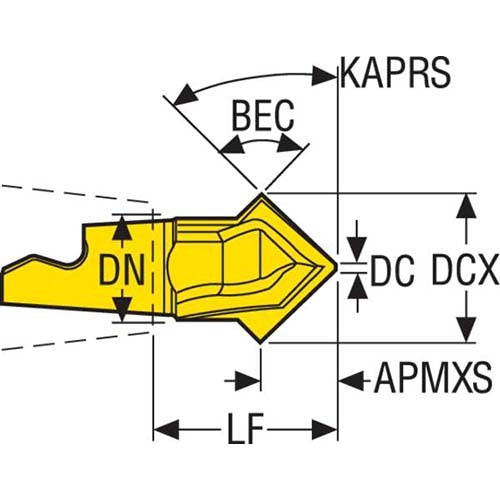 Minimaster™ Chamfering Insert F15M (45° KAPRS)2