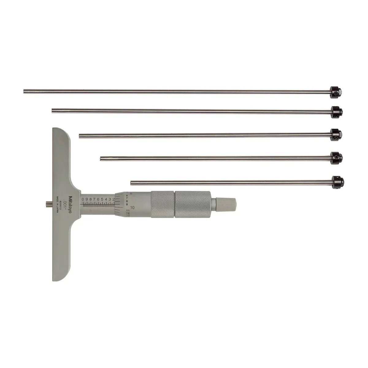 Mitutoyo Depth Micrometer Imperial - Interchangeable Rod Type (Series 129) - AIMS Industrial Supplies