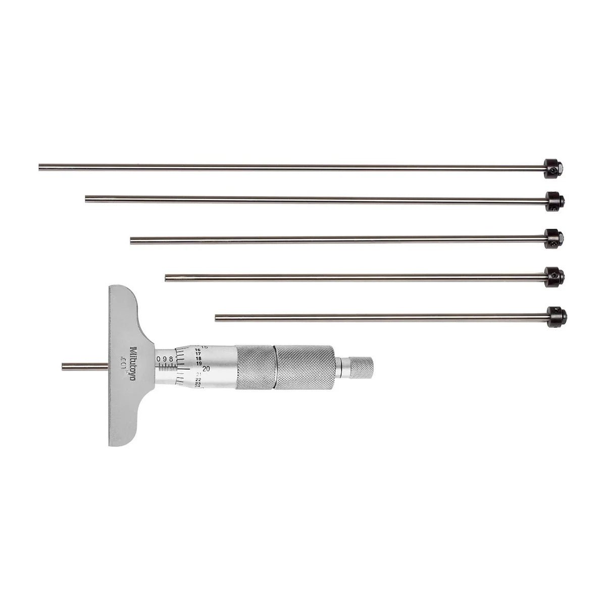 Mitutoyo Depth Micrometer Imperial - Interchangeable Rod Type (Series 129) - AIMS Industrial Supplies