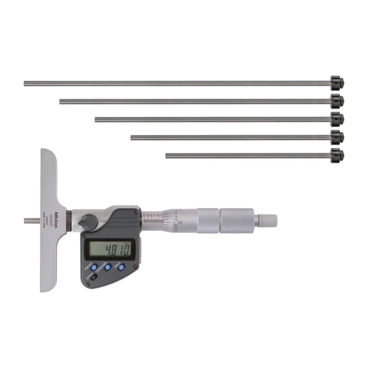 Mitutoyo Depth Micrometer (Interchangeable Rod Type) Series 329 - AIMS Industrial Supplies