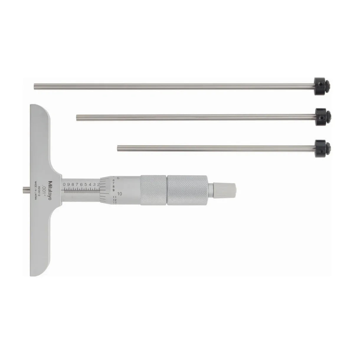 Mitutoyo Depth Micrometer Metric - Interchangeable Rod Type (Series 129) - AIMS Industrial Supplies