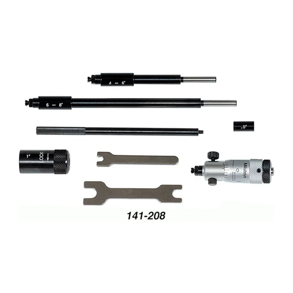 Mitutoyo Inside Micrometer Imperial - Interchangeable-Rod Type (Series 141) - AIMS Industrial Supplies