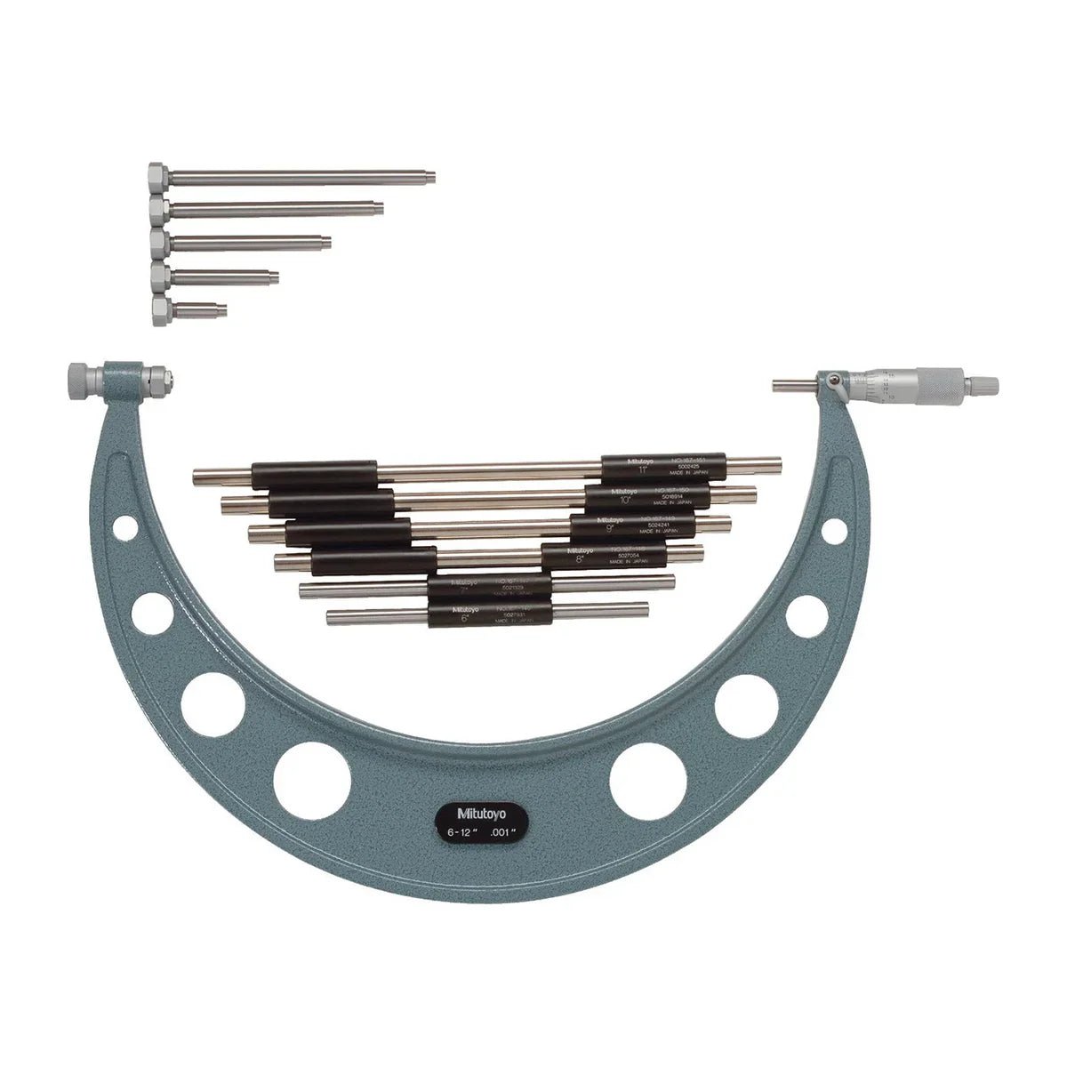 Mitutoyo Outside Micrometer with Interchangeable Anvils Series 104 (Imperial) - AIMS Industrial Supplies