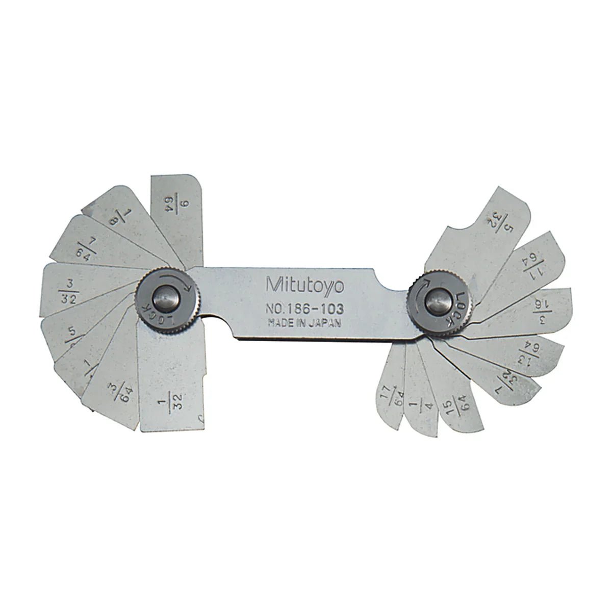 Mitutoyo Radius Gauge Imperial Set (Series 186) - AIMS Industrial Supplies