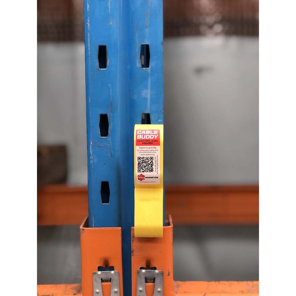 MSA Magnetic Cable - Buddy Magnetic Lead Holder Yellow Plastic - AIMS Industrial Supplies