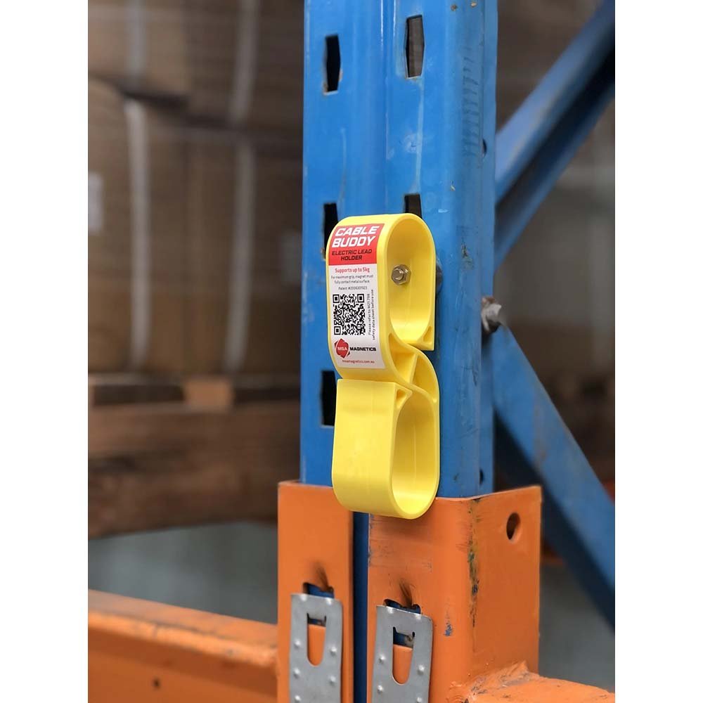 MSA Magnetic Cable - Buddy Magnetic Lead Holder Yellow Plastic - AIMS Industrial Supplies