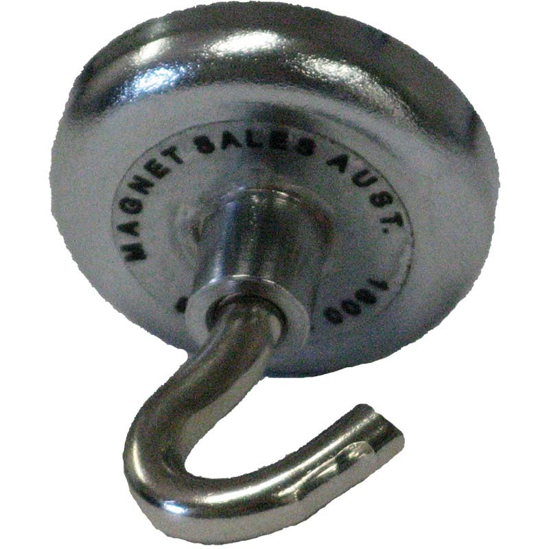 MSA Rare Earth Pot Magnet E Series Complete With Hook 75 x 25mm